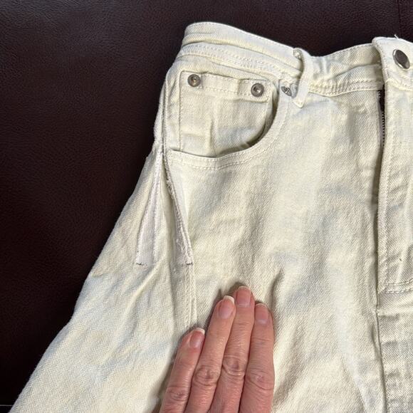 Free People Mint Green Peyton Distressed Denim Skirt - Picture 6 of 9